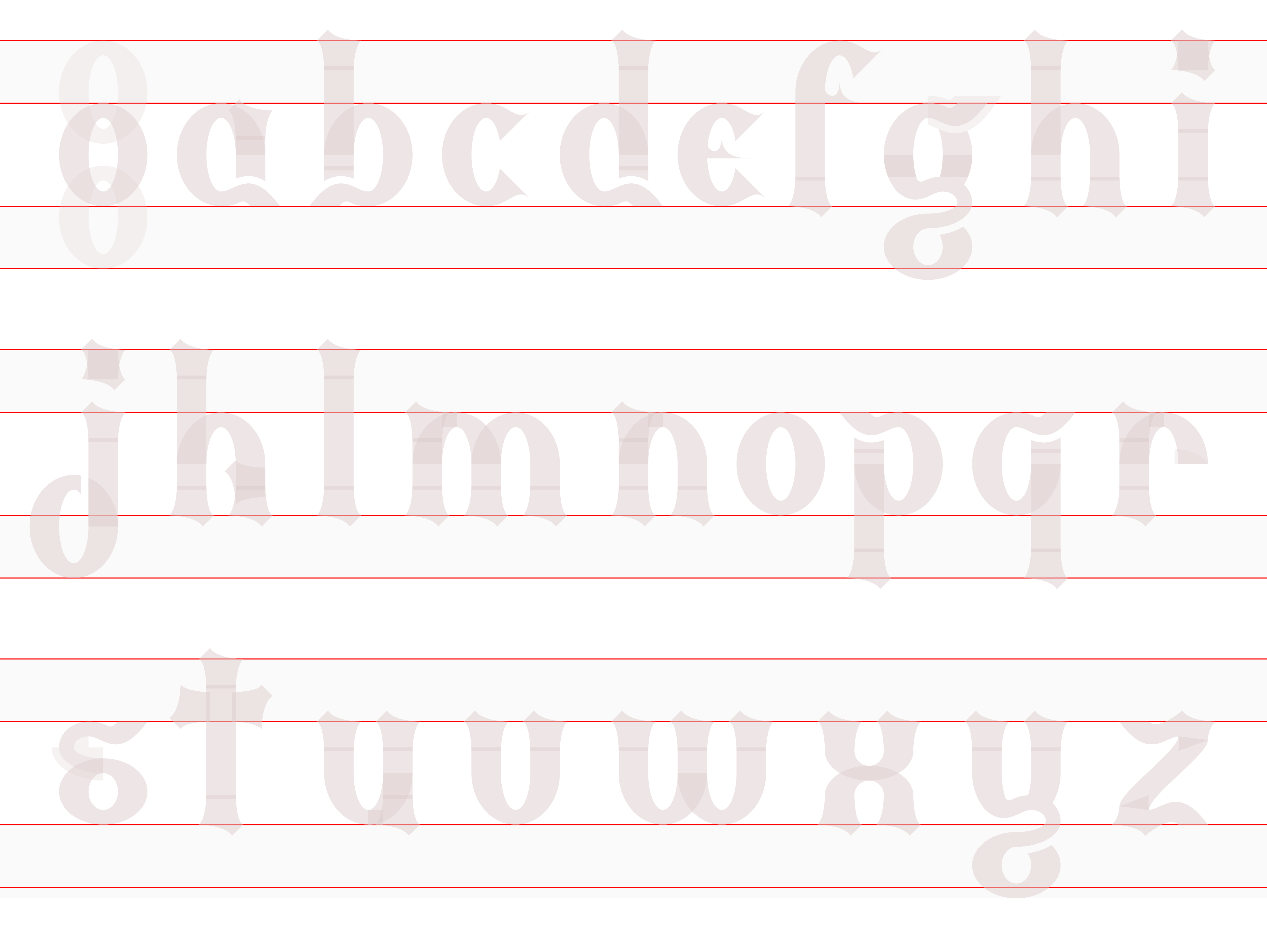 Structure of each letters